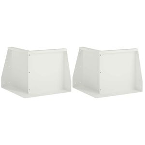 vidaXL Mur oporowy 2 szt. 50 x 50 x 30 cm Stal Biały