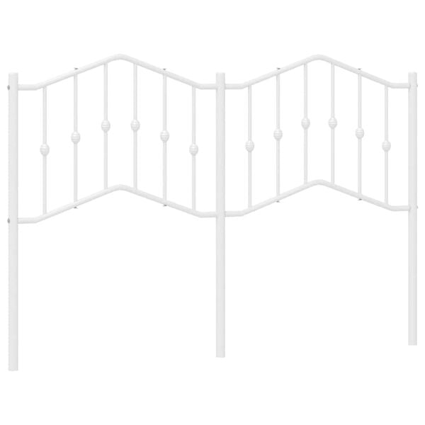 vidaXL Metalowe wezgłowie, białe, 150 cm