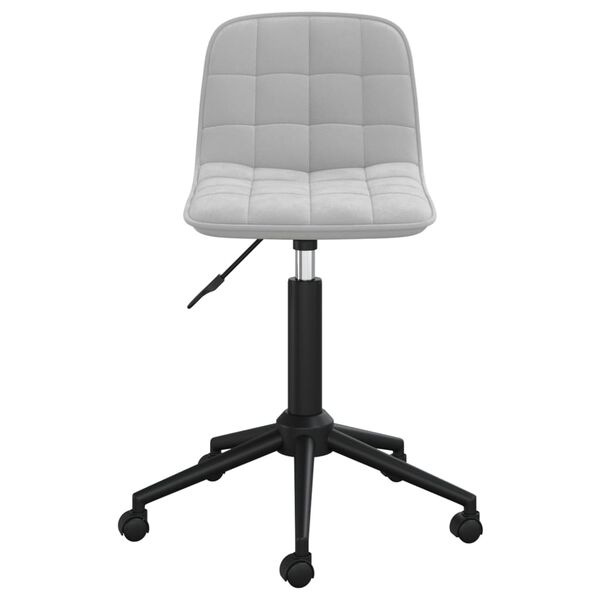 vidaXL Obrotowe krzesła stołowe, 2 szt., jasnoszare, aksamitne