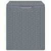 vidaXL Skrzynia ogrodowa, szara, rattan PP, 90 L