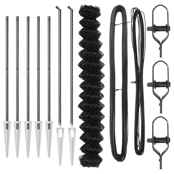 vidaXL Słupek ogrodzeniowy. Szary 10 x 1,5 m (siatka 40 x 40 mm)