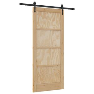 vidaXL Drzwi przesuwne ORKDAL 86 x 198,5 cm Lite drewno sosnowe