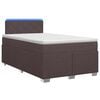 vidaXL Ł&oacute;żko Box Spring z materacem i LED Ciemny brąz 120 x 190 cm