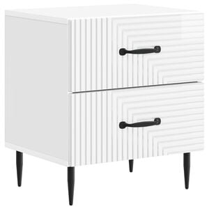 vidaXL Szafka Nocna Biały wysoki połysk 43 x 34,5 x 47,5 cm
