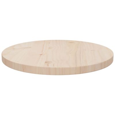 vidaXL Blat stołu, Ø40x2,5 cm, lite drewno sosnowe