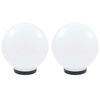vidaXL Lampy zewnętrzne LED, 2 szt., kule 25 cm, PMMA