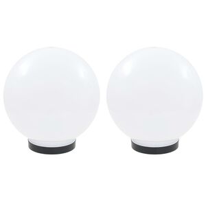vidaXL Lampy zewnętrzne LED, 2 szt., kule 25 cm, PMMA
