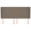 vidaXL Zagł&oacute;wek uszak, taupe, 203x23x118/128 cm, tkanina