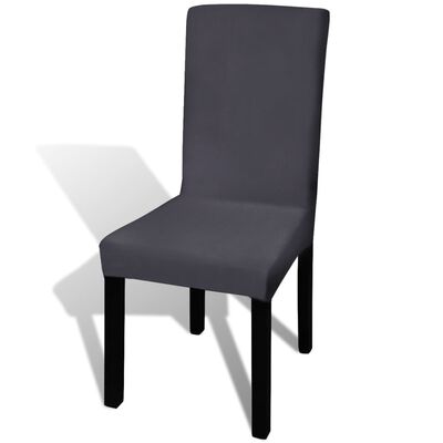vidaXL Elastyczne pokrowce na krzesła, 4 szt., antracytowe