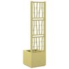 vidaXL Donica ogrodowa z trellem zielony 36 x 36 x 140 cm PP