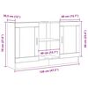 vidaXL Bufet Czarny Dąb 120 x 30,5 x 70 cm Materiał drewnopochodny