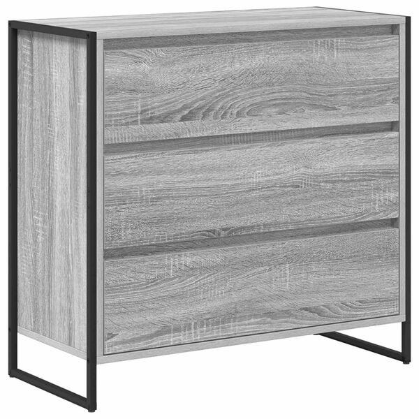 vidaXL Bufet Szary Sonoma 79 x 36 x 75.5 cm Materiał drewnopochodny