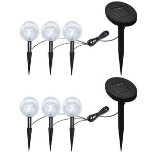 vidaXL Lampy ogrodowe LED, 6 szt., z panelami solarnymi i szpikulcami