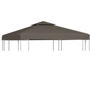 vidaXL Zadaszenie altany, 2-poziomowe, 310 g/m&sup2;, 3 x 3 m, taupe