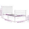 vidaXL Rama ł&oacute;żka z wezgłowiem, miodowy brąz, lite drewno