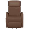 vidaXL Podnoszony fotel masujący, brązowy, sztuczna sk&oacute;ra