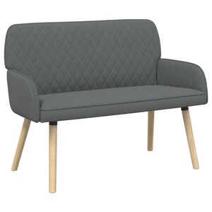 vidaXL Sofa dwuosobowa na nogach z litego drewna 2-osobowy ciemnoszary