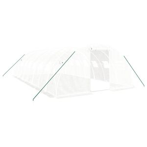 vidaXL Szklarnia ze stalową ramą, biała, 32 m&sup2;, 8x4x2 m