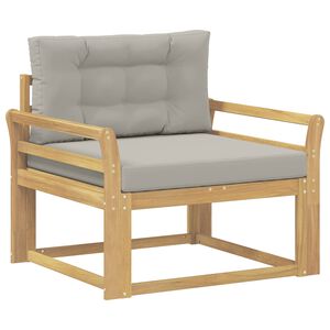 vidaXL Środkowa sofa ogrodowa Poliester Biały