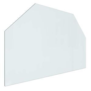 vidaXL Szklana płyta kominkowa przezroczysty 80 x 50 cm Szkło