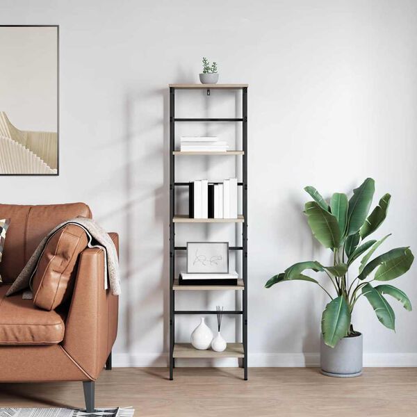 vidaXL P&oacute;łka na książki Dąb Sonoma 40 x 29,5 x 149 cm