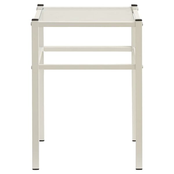 vidaXL Szafka nocna, biało-przezroczysta, 42,5 x 33 x 44,5 cm