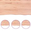 vidaXL Blat do łazienki, jasnobrązowy, 120x60x(2-4) cm, lite drewno