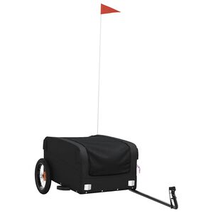 vidaXL Przyczepka rowerowa dla zwierząt, czarna, 30 kg, żelazo