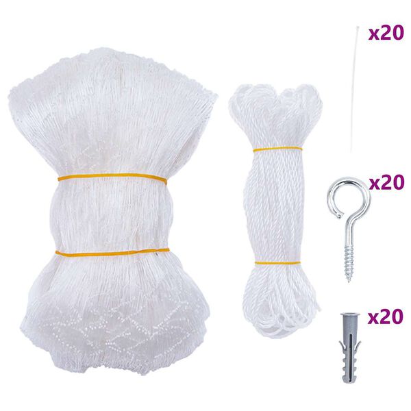vidaXL Siatka dla kota przezroczysta 6x3 m Nylon