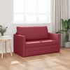 vidaXL Sofa Bed 110cm Czerwone wino Sztuczna sk&oacute;ra