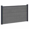 vidaXL Zestaw ogrodzeniowy 180 x 105 cm WPC i aluminium Szary
