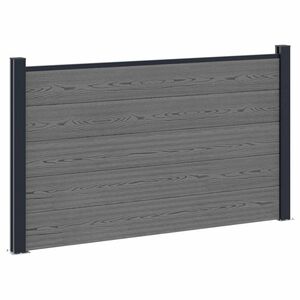 vidaXL Zestaw ogrodzeniowy 180 x 105 cm WPC i aluminium Szary