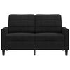 vidaXL Sofa 2-osobowa, czarna, 120 cm, tapicerowana aksamitem