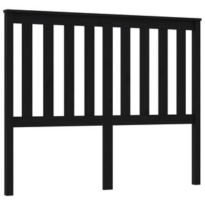 vidaXL Wezgłowie ł&oacute;żka, czarne, 146x6x101 cm, lite drewno sosnowe