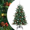 vidaXL Sztuczna choinka z podstawą Zielony 150 cm PVC, Metal i Plastik
