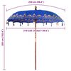 vidaXL Baliński Parasol Niebieski 215 x 215 x 260 cm