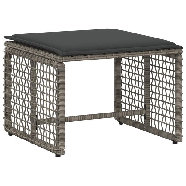 vidaXL Zestaw Mebli Ogrodowych z poduszką 5 pcs Szary