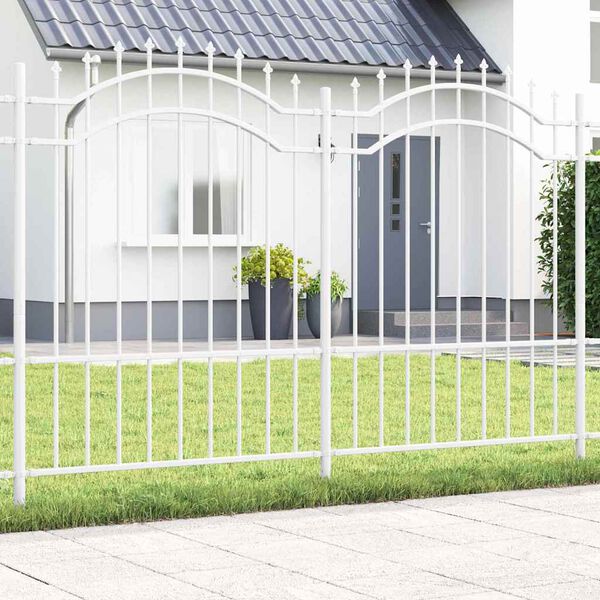 vidaXL Ogrodzenie Ogrodowe Biały 240 x 190 cm Stal Malowana Proszkowo