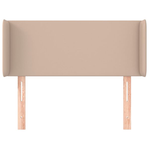vidaXL Zagł&oacute;wek uszak, cappuccino, 93x16x78/88 cm, sztuczna sk&oacute;ra