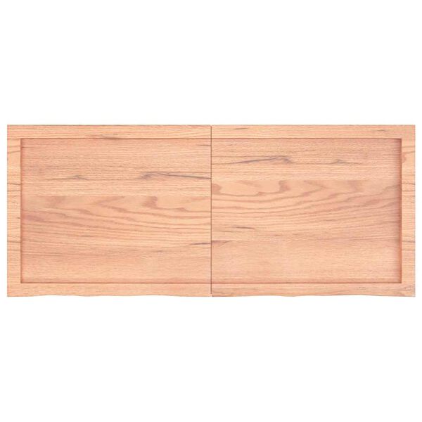 vidaXL Blat do łazienki, jasnobrązowy, 120x50x(2-4) cm, lite drewno