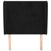 vidaXL Zagłówek uszak, czarny, 83x23x118/128 cm, aksamit