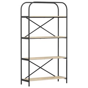 vidaXL P&oacute;łka na książki 4 poziomy 80 x 30 x 146 cm Drewno inżynieryjne
