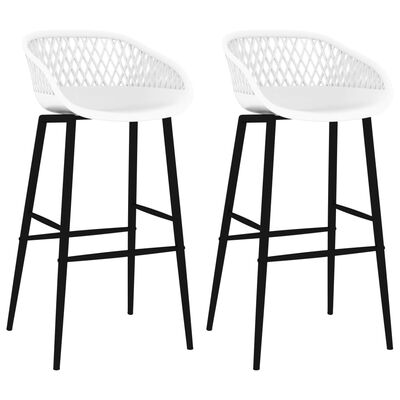 vidaXL Krzesła barowe, 2 szt., białe