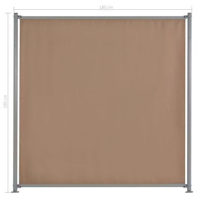 vidaXL Panel ogrodzeniowy z 2 słupkami, tkanina, 180x180 cm, taupe
