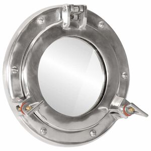 vidaXL&nbsp;Lustro wiszące w kształcie bulaja,&nbsp;&Oslash;23 cm,&nbsp;aluminium i szkło