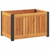 vidaXL Donica ogrodowa, 45x30x27,5 cm, lite drewno akacjowe i stal