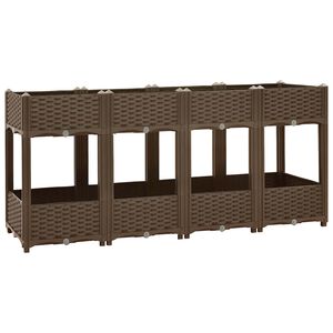 vidaXL Donica do podniesionej rabaty, 160x40x71 cm, polipropylen