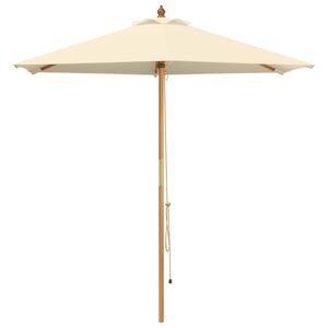 vidaXL Parasolka ogrodowa &Oslash; 210 x 237 cm Lite Drewno Eukaliptusowe