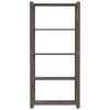 vidaXL Regał z 5 półkami, szary, 80x38x170 cm, lite drewno sosnowe