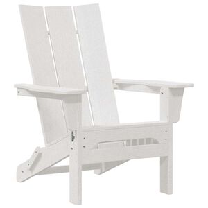 vidaXL Składany fotel Adirondack Biały 80,5 x 74,5 x 92 cm HDPE